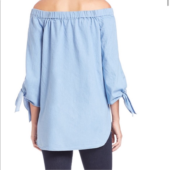 Tibi poplin off shoulder top, NWT, sz 6 - Picture 5 of 9
